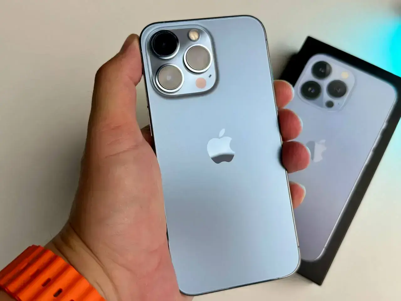 Б/У Apple iPhone 13 Pro 128GB Sierra Blue (MLTT3, MLVD3) - Состояние: хороший | Аккумулятор: 100% | Комплект: полный | Гарантія: 1 мес.