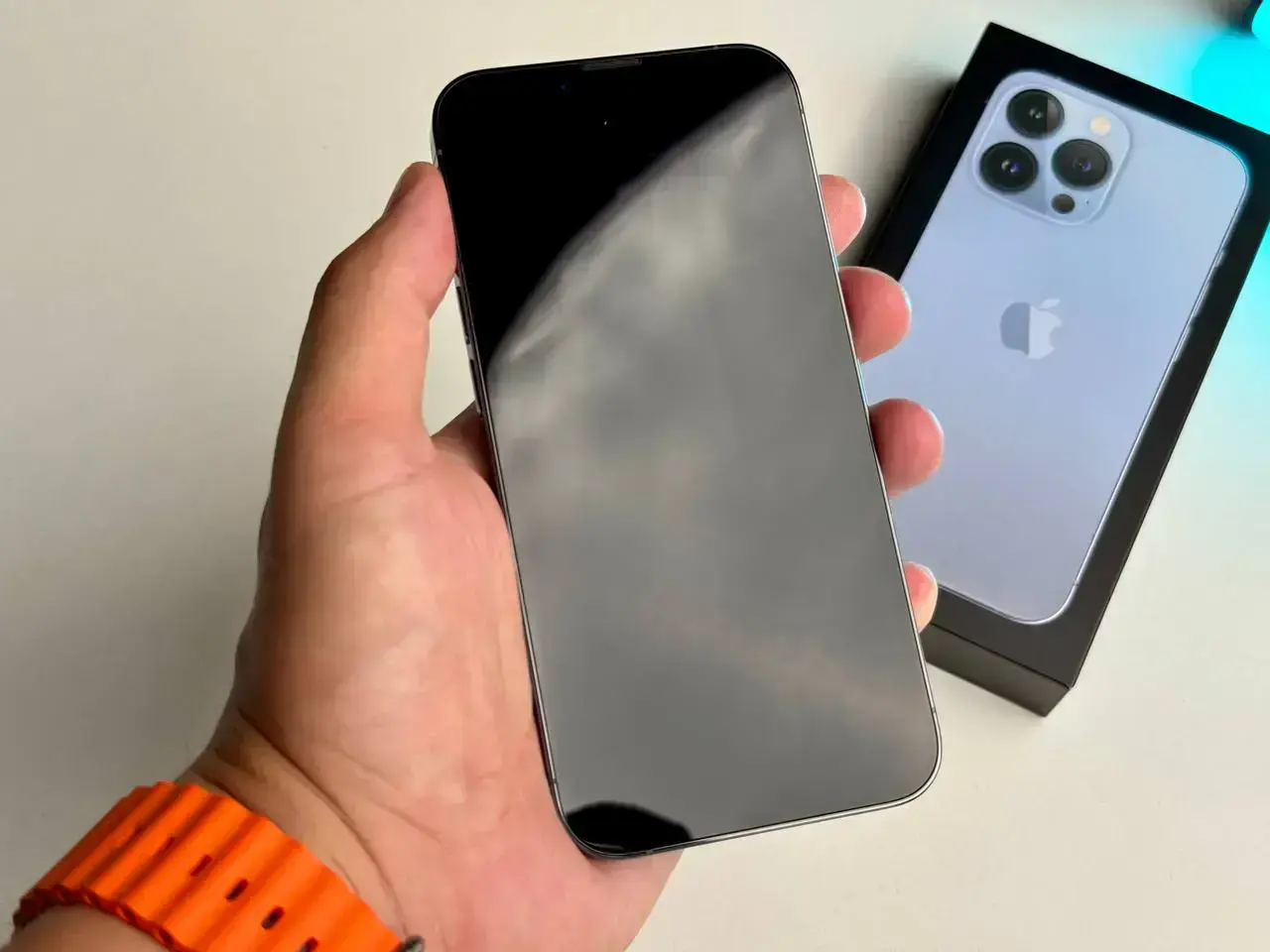 Б/У Apple iPhone 13 Pro 128GB Sierra Blue (MLTT3, MLVD3) - Состояние: хороший | Аккумулятор: 100% | Комплект: полный | Гарантія: 1 мес.