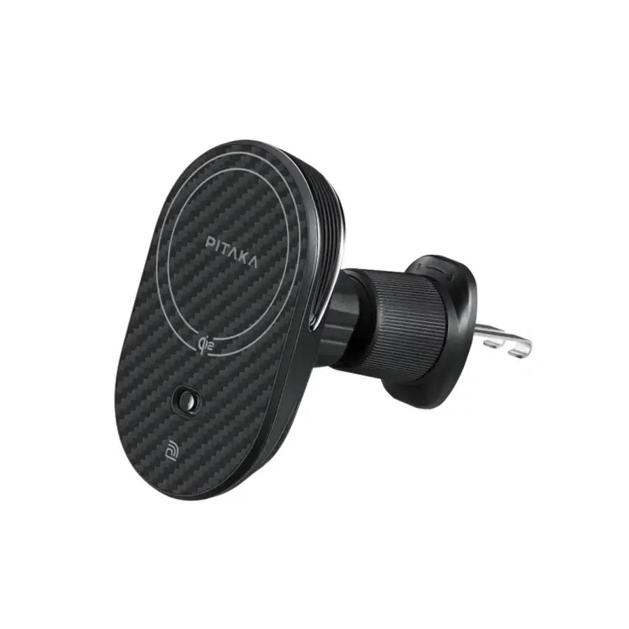 Автотримач з бездротовою зарядкою Pitaka MagEZ Car Mount Pro 2 Qi2 Car Vent Black (CM2402N)
