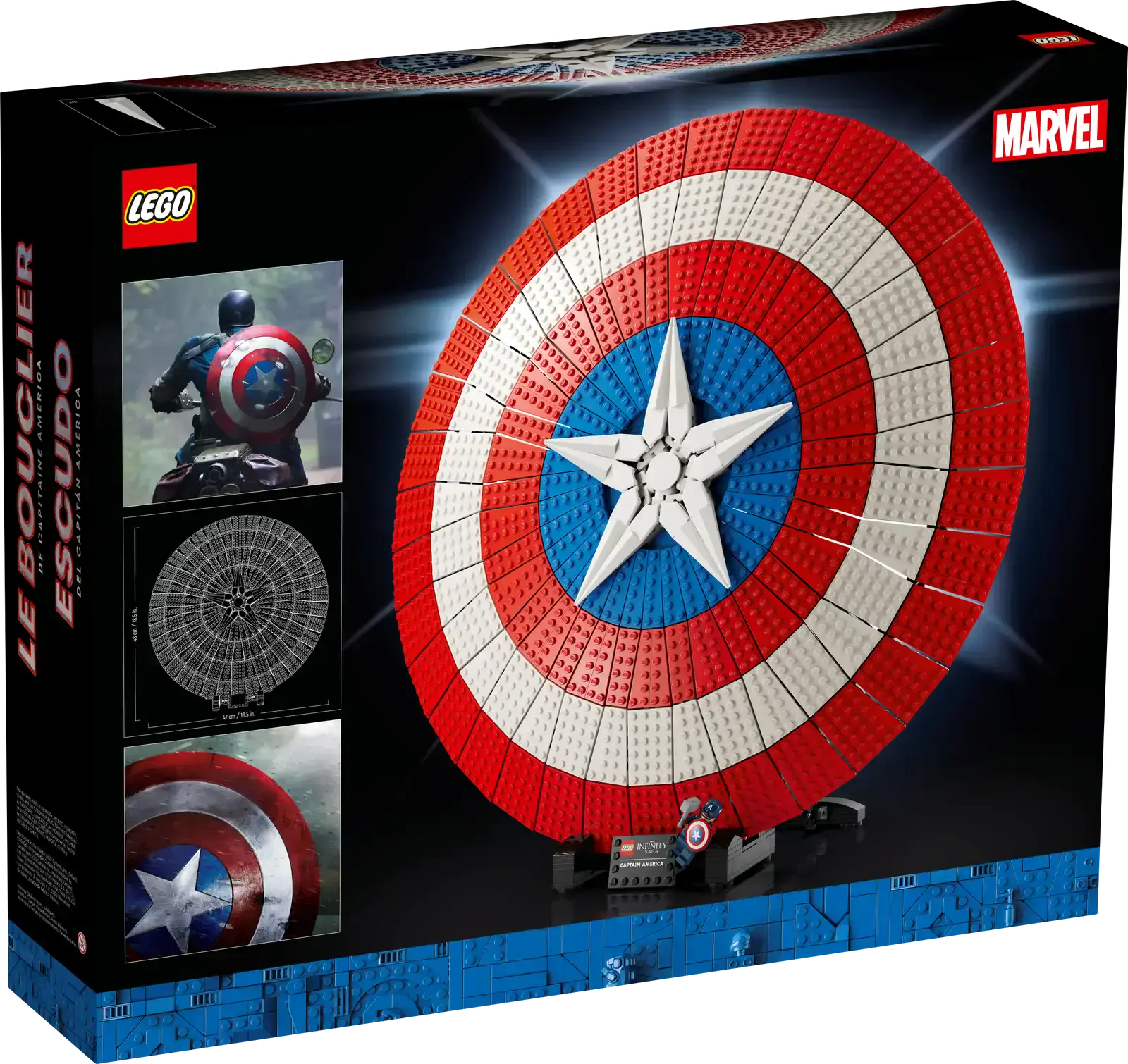 Блоковый конструктор LEGO Marvel Щит капитана Америка (76262)