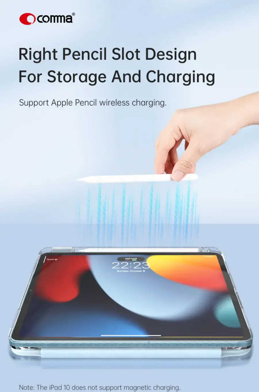 Чохол-книжка Comma Joy Series for iPad Pro 11-inch (2022/2021/2020/2018) / iPad Air (2024 / 2022 / 2020) - Gray