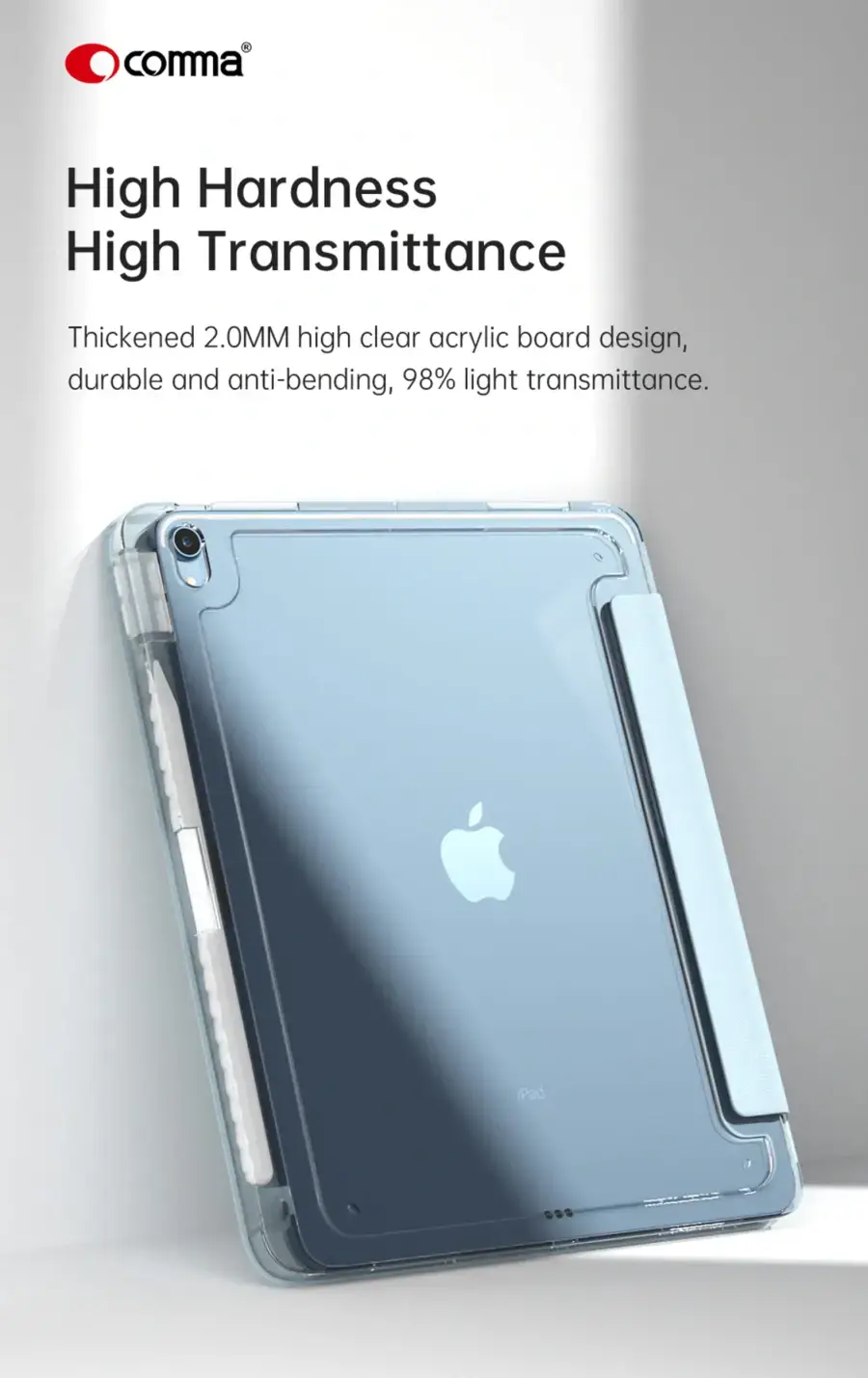 Чехол-книжка Comma Joy Series for iPad Pro 13-inch [M5/M4] - Light Pink