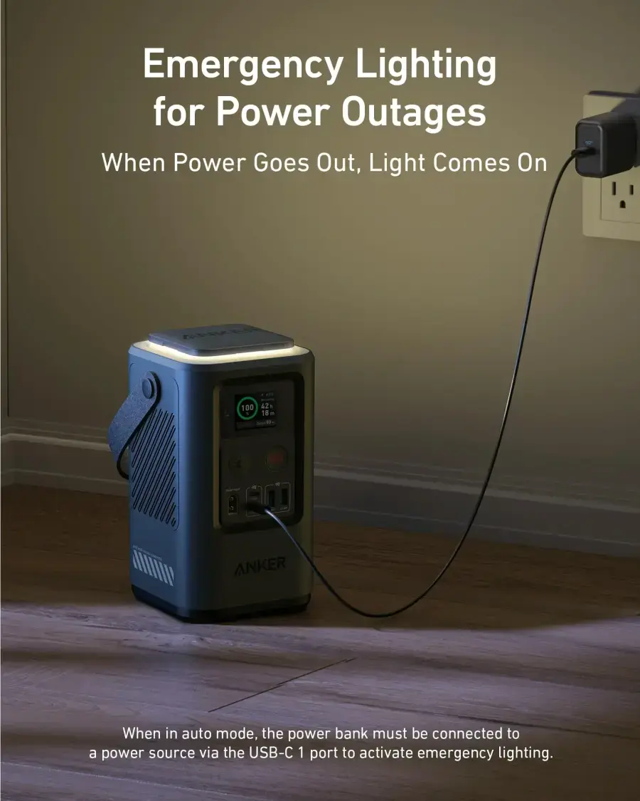 Портативное зарядное устройство с фонарем Anker 548 Power Bank [PowerCore Reserve 192Wh/60000mAh] - Sprout Green