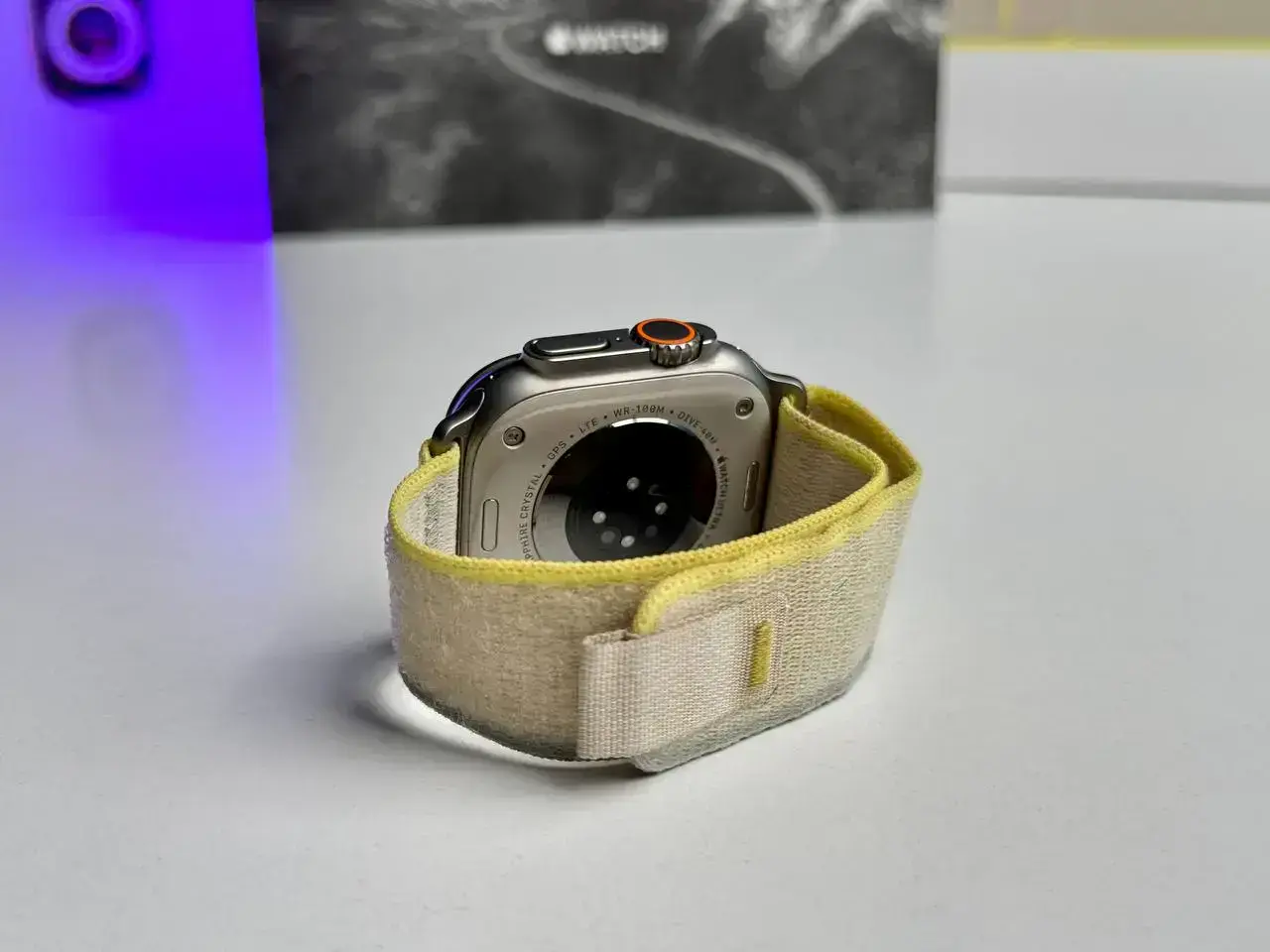 ВЖИВАНИЙ Apple Watch Ultra GPS + Cellular 49mm Titanium Case with Yellow/Beige Trail Loop - S/M (MNHD3, MNHK3) - Стан: ідеальний | Акумулятор: 97% | Комплект: повний | Гарантія: 1 міс.