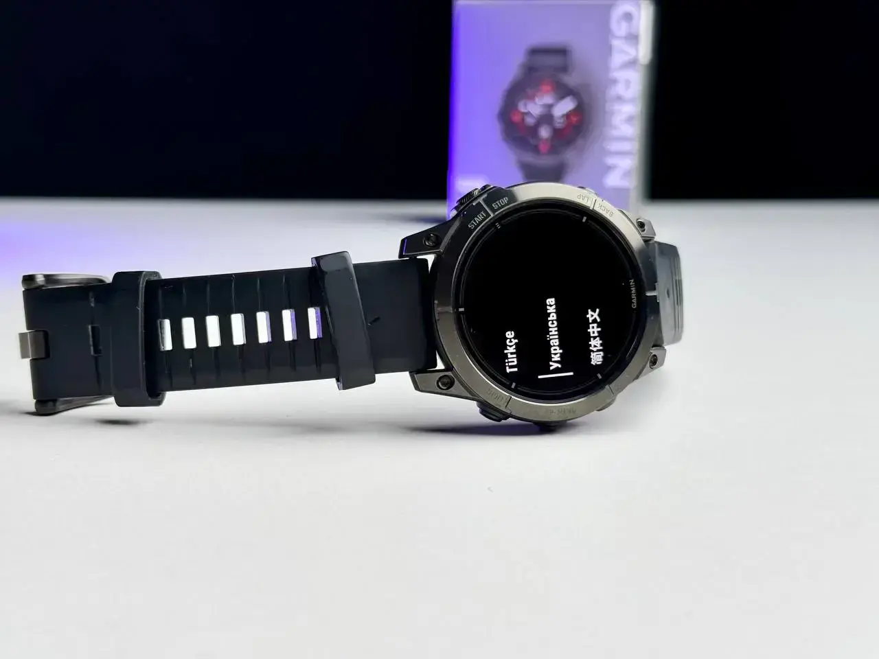 Вітринний Смарт-годинник Garmin Epix Pro (Gen 2) Sapphire Edition | 47 mm Carbon Gray DLC Titanium with Black Band (010-02803-11) - Стан: ідеальний | Комплект: повний
