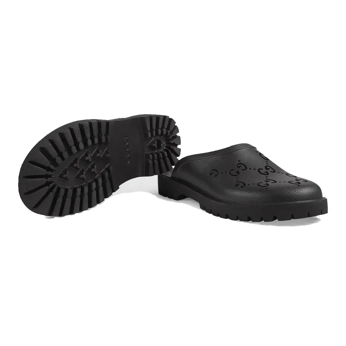Обувь Gucci slip on sandal in black GG rubber - Size 39 (655517 JFB00 1000)