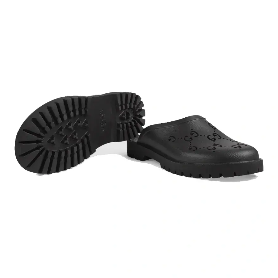 Взуття Gucci slip on sandal in black GG rubber - Size 39 (655517 JFB00 1000)