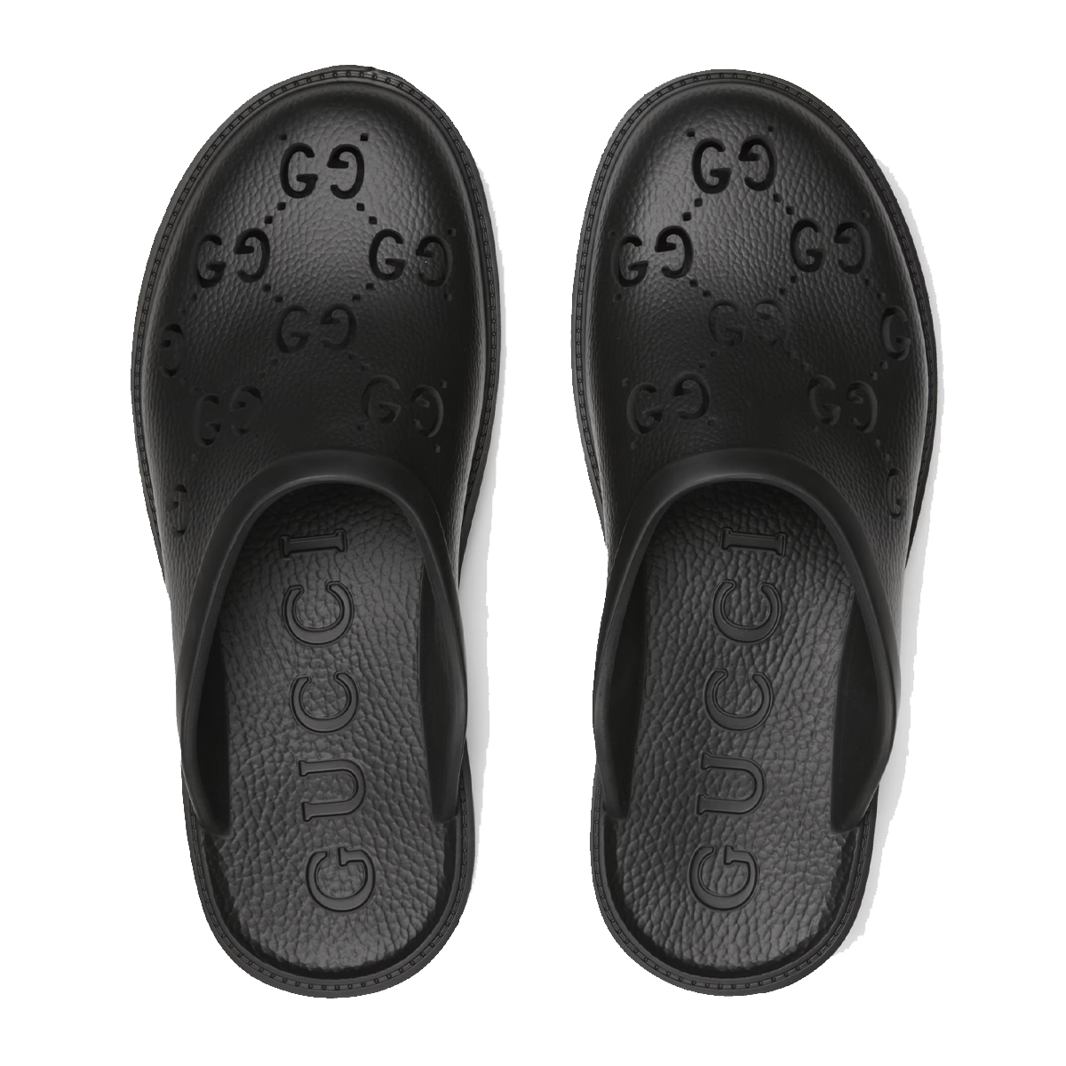 Взуття Gucci slip on sandal in black GG rubber - Size 39 (655517 JFB00 1000)