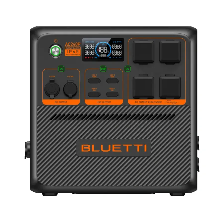 Зарядна станція BLUETTI AC240P Portable Power Station | 2400W 1843Wh (P-AC240P-EU-GY-BL-010)