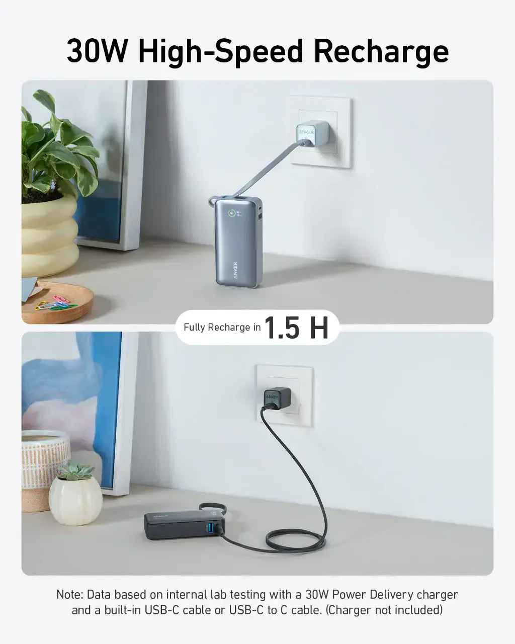 Внешний аккумулятор (павербанк) Anker Nano Power Bank 30W 10000 mAh - Black (A1259011)