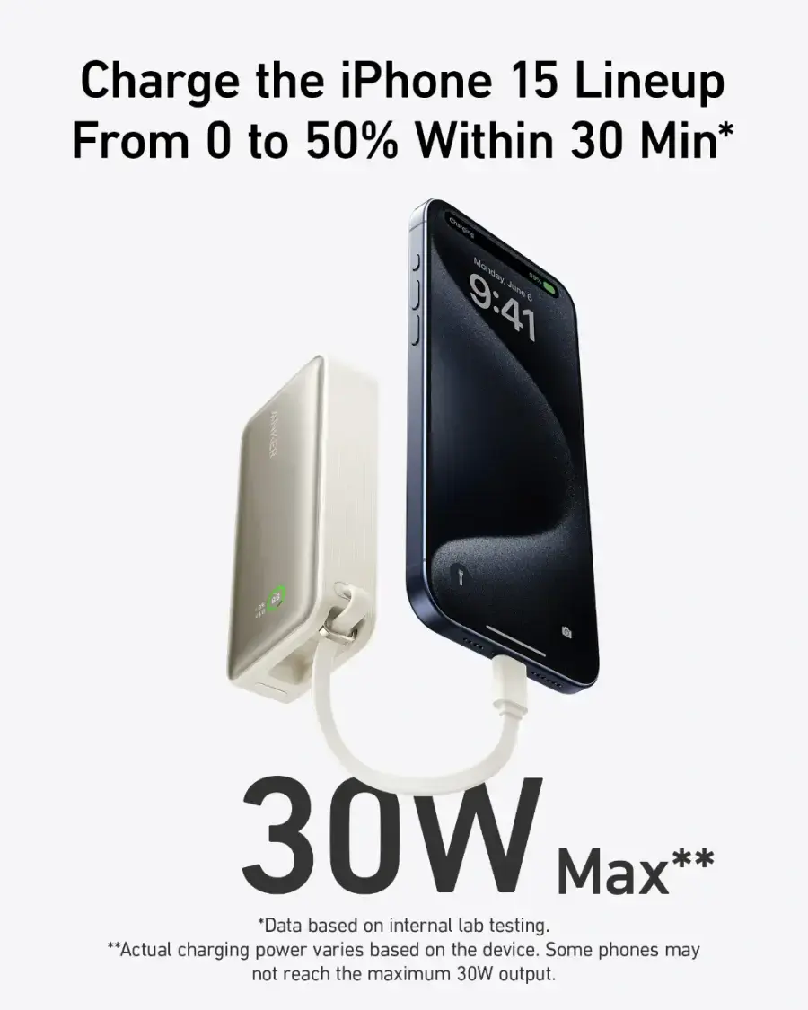 Зовнішній акумулятор (павербанк) Anker Nano Power Bank 30W 10000 mAh - White (A1259021)