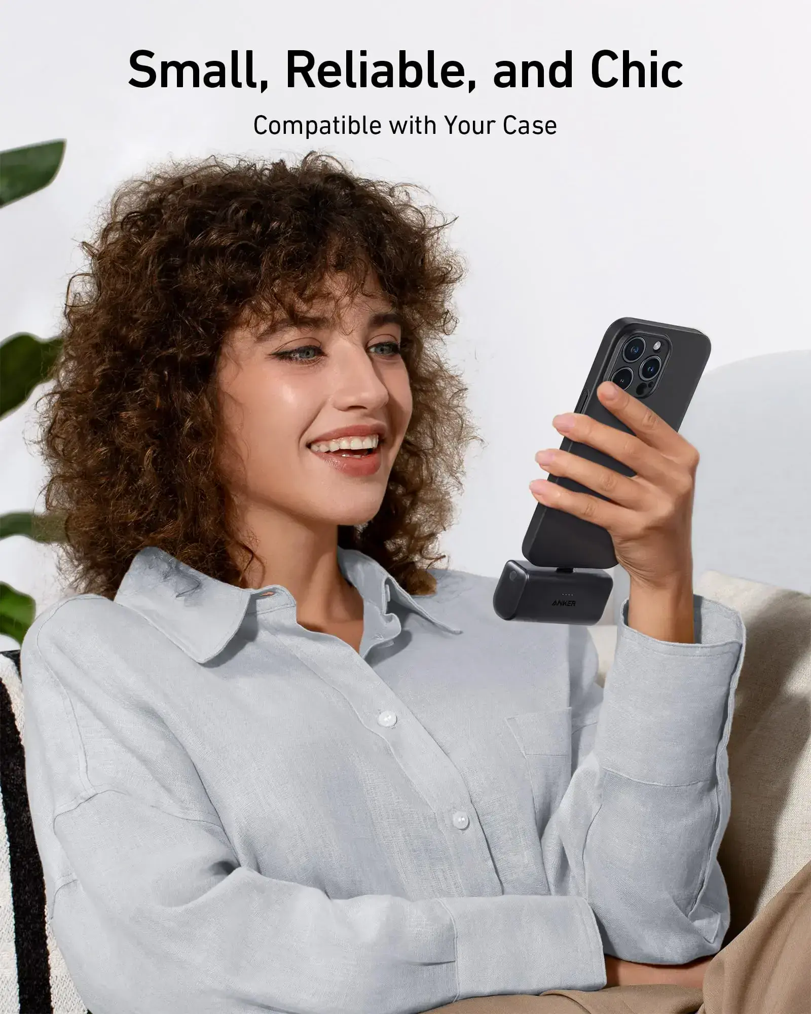 Зовнішній акумулятор (павербанк) Anker Nano з роз’ємом USB-C 22,5W 5000 mAh - Black (A1653011)