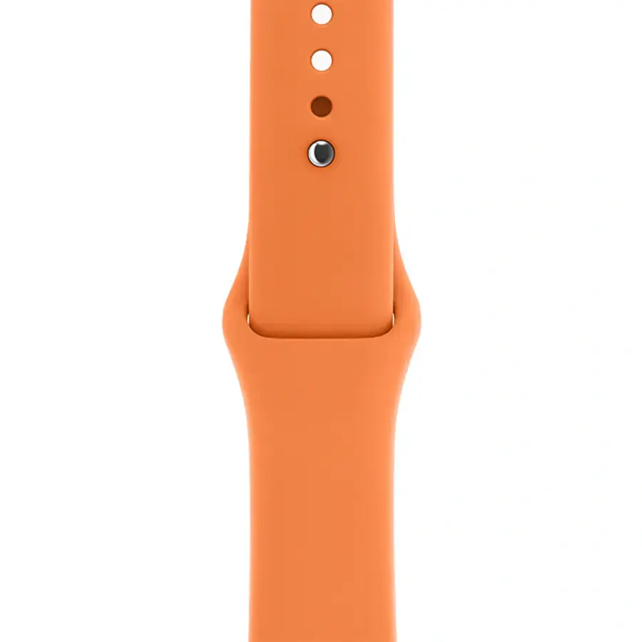 Apple Watch Hermès Series 9 GPS + Cellular 45mm Silver Stainless Steel Case with Hermès Orange Sport Band (MRQP3)