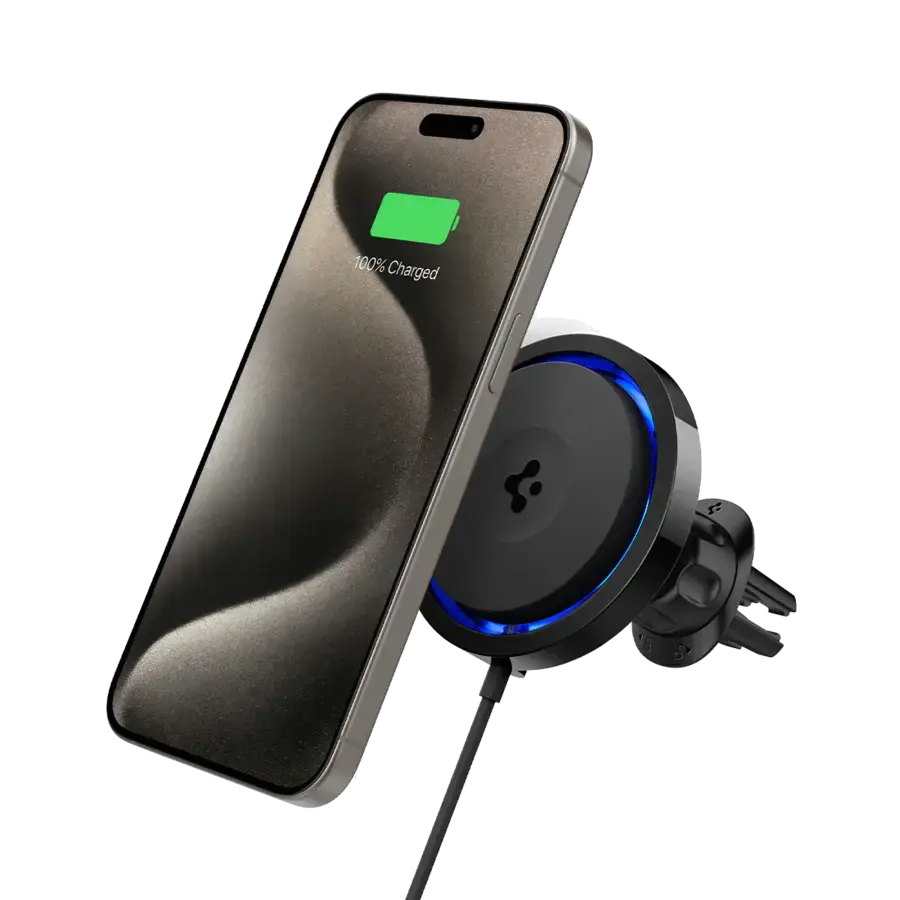 Автодержатель с функцией беспроводной зарядки Spigen OneTap Pro 3 CryoMax Air Vent Car Mount | ITS12WC (MagFit) (ACP07082)