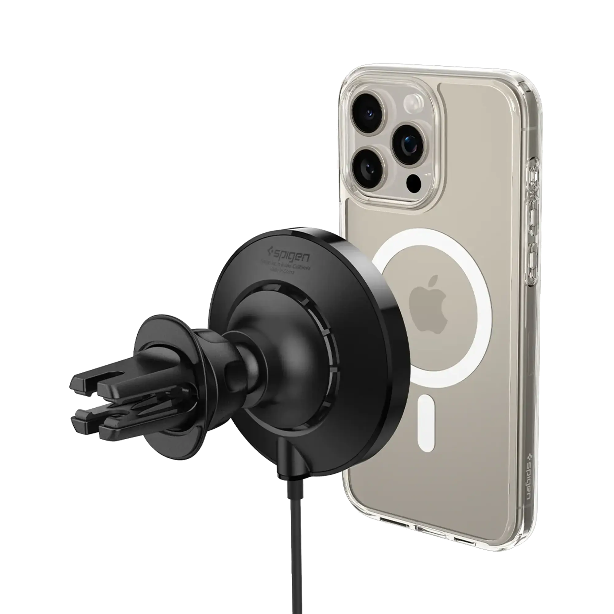 Автотримач з функцією бездротової зарядки Spigen OneTap Pro 3 CryoMax Air Vent Car Mount | ITS12WC (MagFit) (ACP07082)
