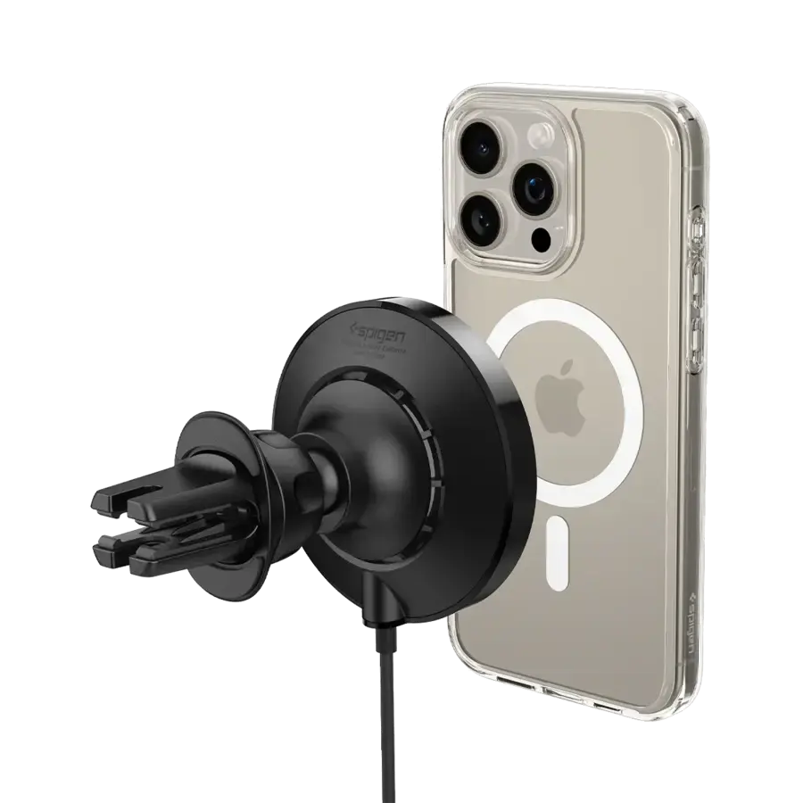 Автодержатель с функцией беспроводной зарядки Spigen OneTap Pro 3 CryoMax Air Vent Car Mount | ITS12WC (MagFit) (ACP07082)