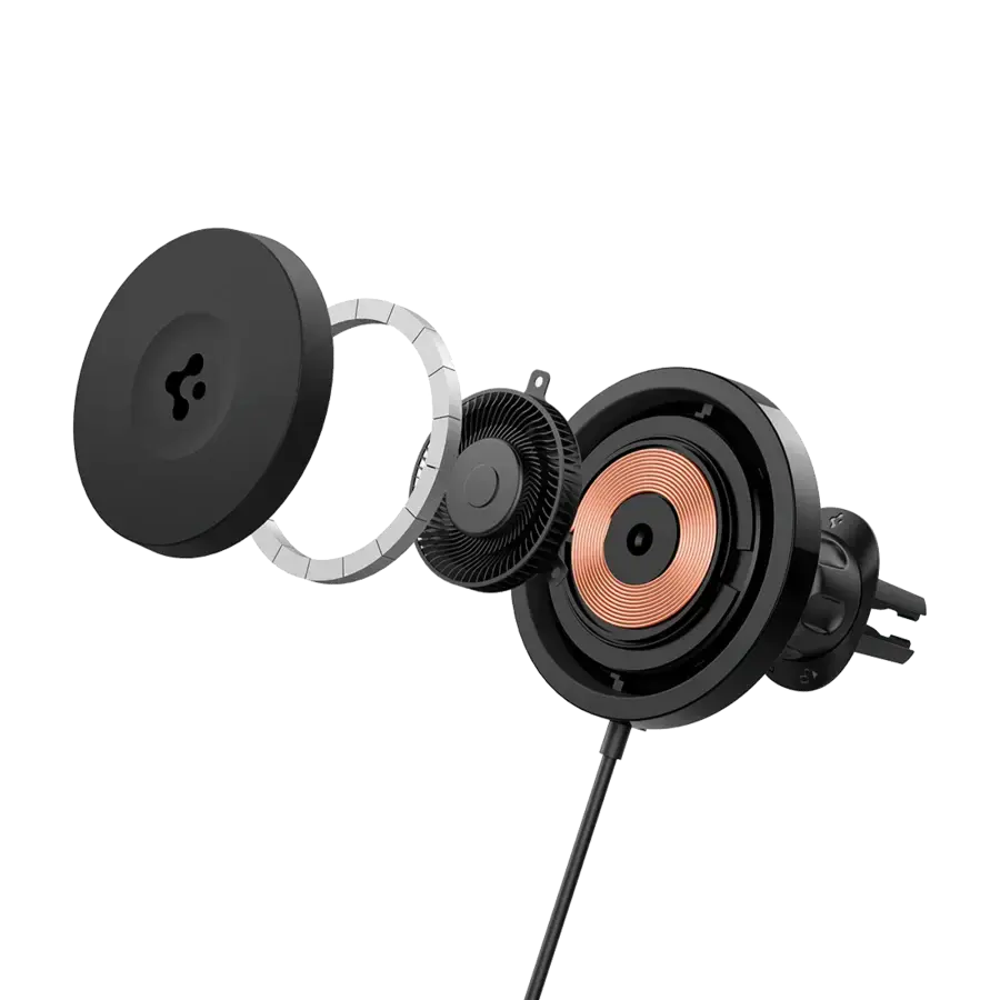 Автодержатель с функцией беспроводной зарядки Spigen OneTap Pro 3 CryoMax Air Vent Car Mount | ITS12WC (MagFit) (ACP07082)