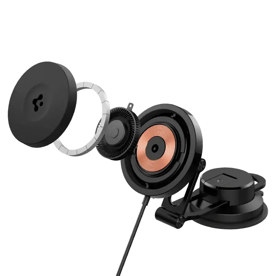 Автотримач з функцією бездротової зарядки Spigen OneTap Pro 3 CryoMax Dashboard Car Mount | ITS35WC (MagFit) (ACP07405)