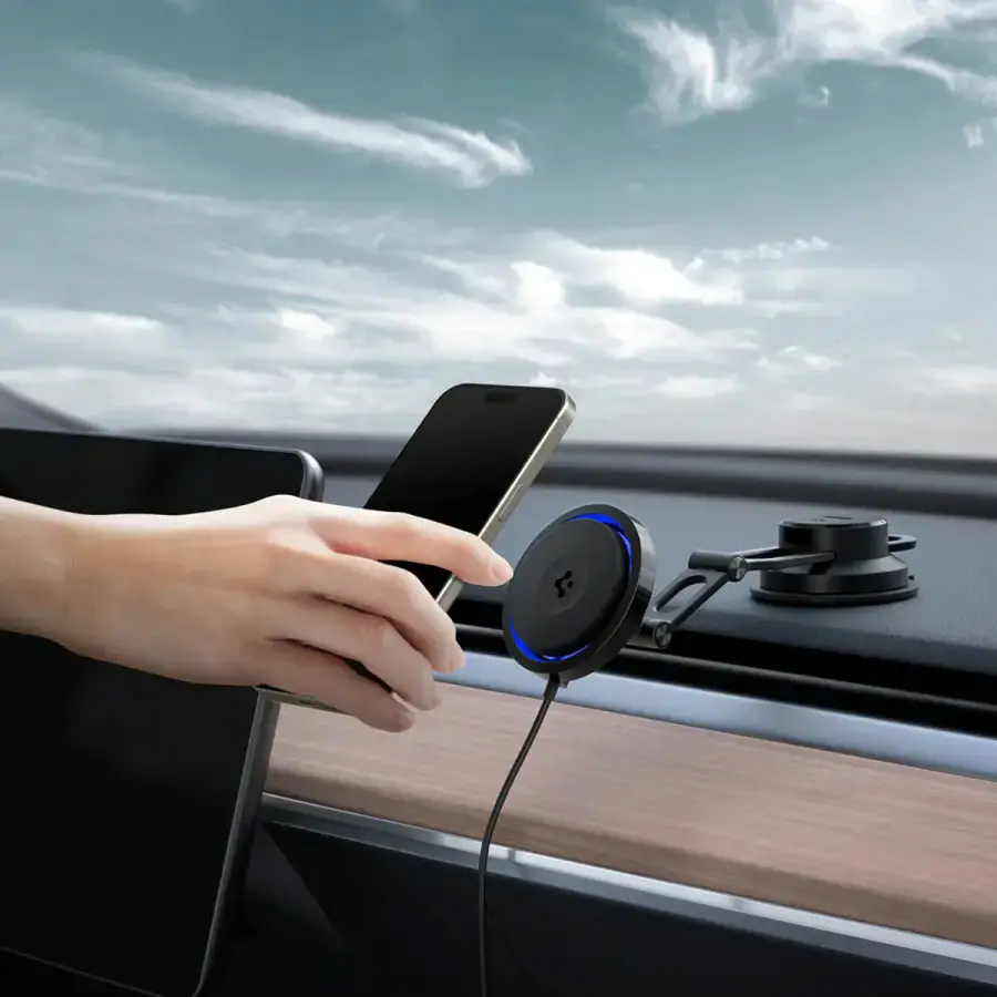 Автотримач з функцією бездротової зарядки Spigen OneTap Pro 3 CryoMax Dashboard Car Mount | ITS35WC (MagFit) (ACP07405)