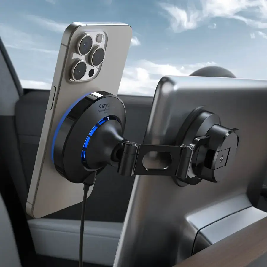 Автотримач з функцією бездротової зарядки Spigen OneTap Pro 3 CryoMax Dashboard Car Mount | ITS35WC (MagFit) (ACP07405)