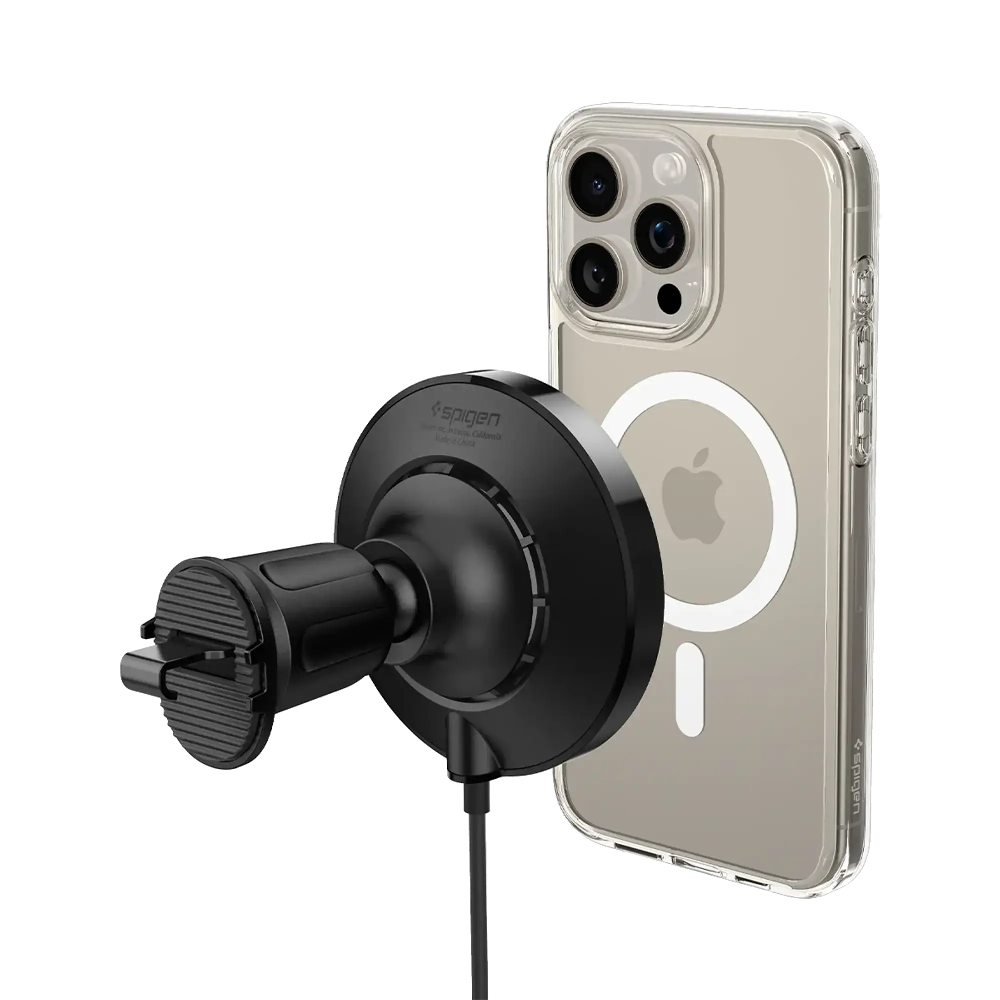 Автотримач з функцією бездротової зарядки Spigen OneTap Pro 3 CryoMax Hook Car Mount | ITS13WC (MagFit)(ACP07446)
