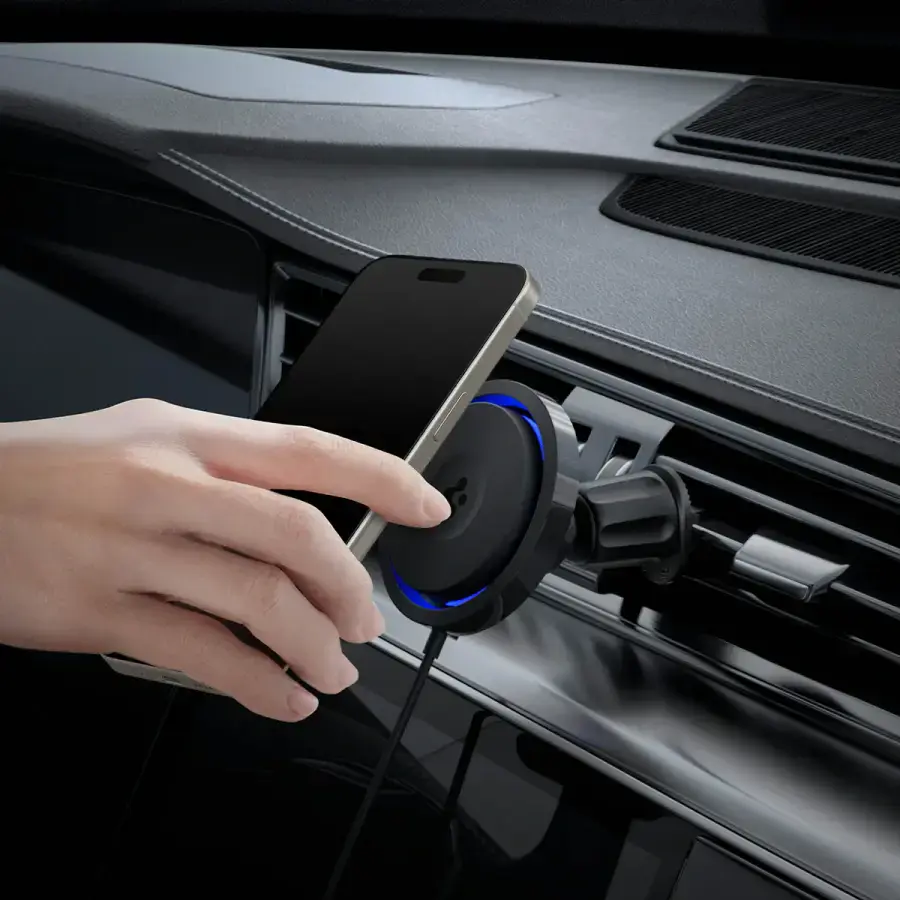 Автотримач з функцією бездротової зарядки Spigen OneTap Pro 3 CryoMax Hook Car Mount | ITS13WC (MagFit)(ACP07446)