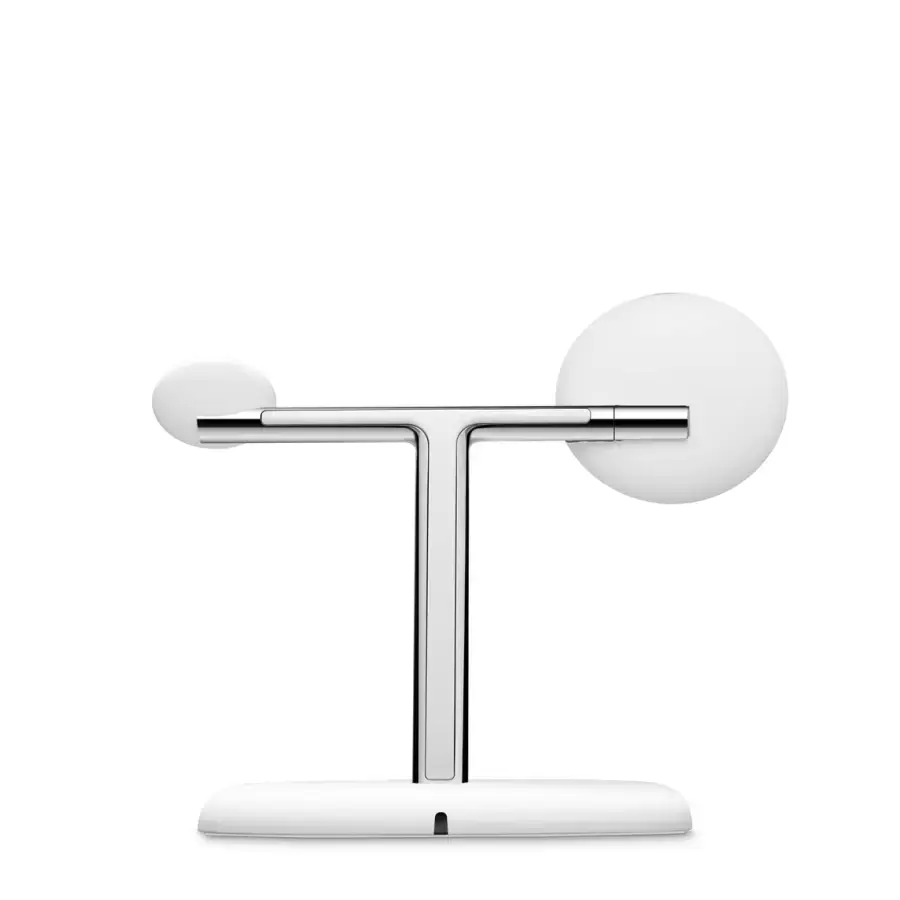 Бездротовий зарядний пристрій Belkin BoostCharge Pro 3-in-1 Magnetic Charging Stand with Qi2 15W - White (WIZ023ttWH) EU Plug