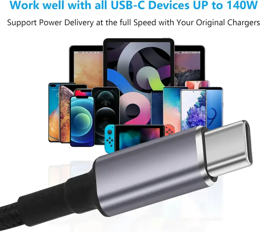 Кабель SinLoon USB Type-C/DC 5.5*2.5 з PD 140W для живлення пристроїв