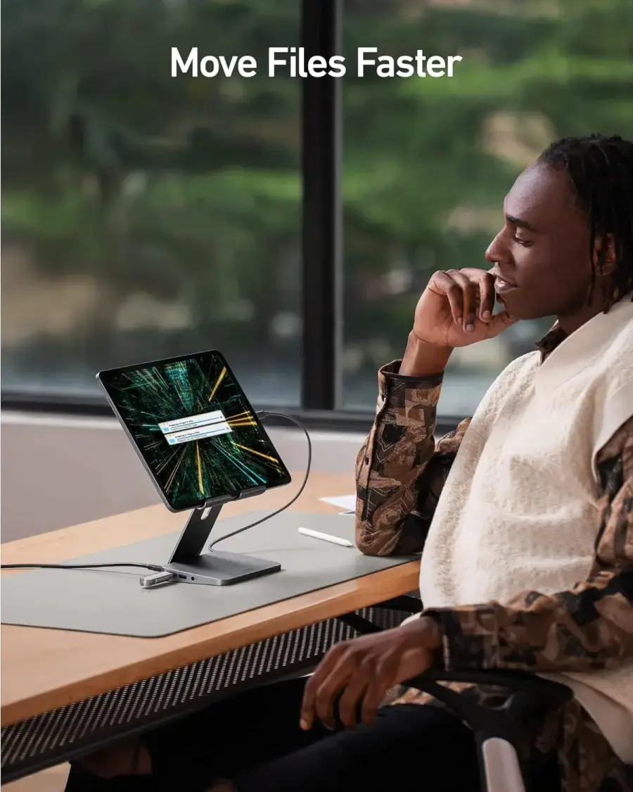 Концентратор Anker 551 USB-C Hub [8 в 1, подставка для планшета] - Space Grey (a8387)