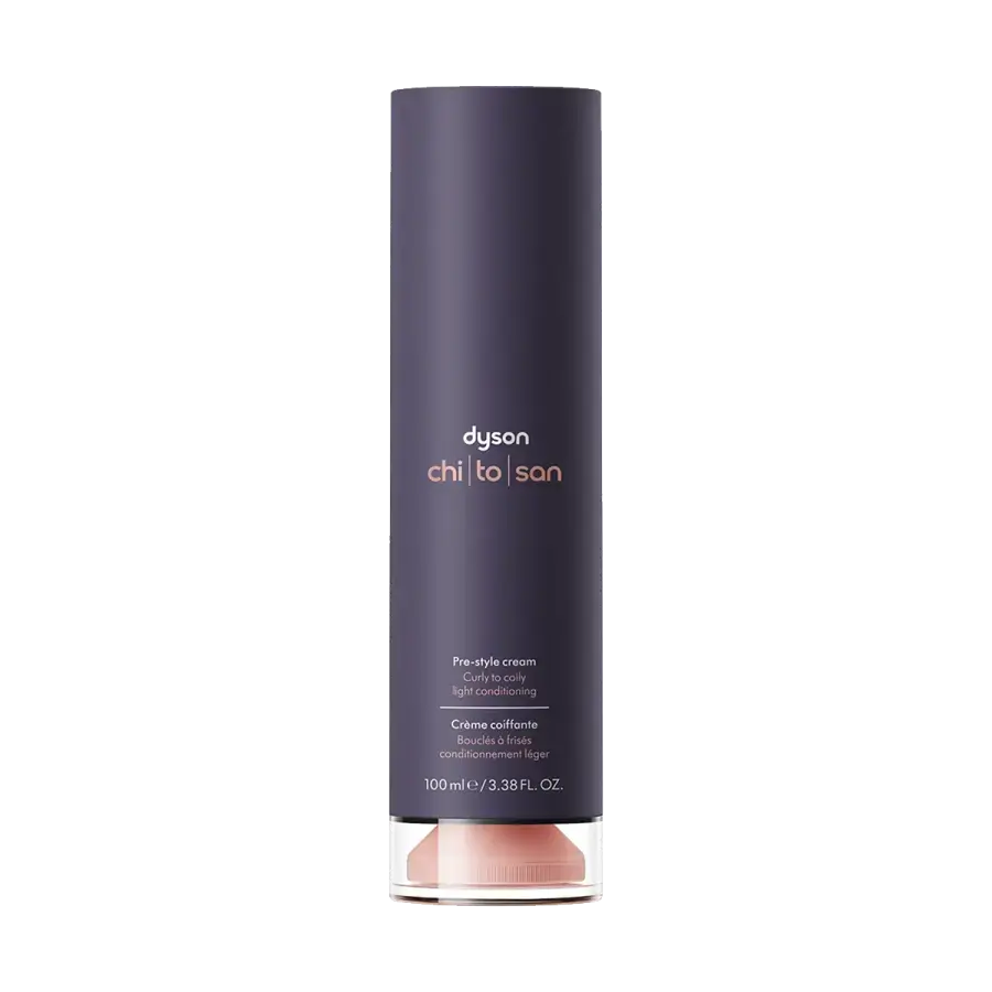 Крем для попередньої укладки кучерявого волосся Dyson Chitosan Pre-style cream Curly to coily light conditioning 100ml (521903-01)