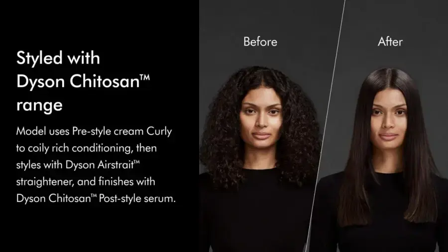 Крем для попередньої укладки кучерявого волосся Dyson Chitosan Pre-style cream Curly to coily rich conditioning 100ml (521912-01)