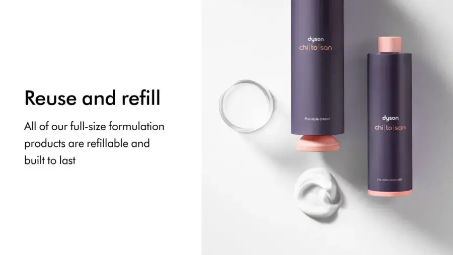 Крем для попередньої укладки кучерявого волосся Dyson Chitosan Pre-style cream Curly to coily rich conditioning 100ml (521912-01)