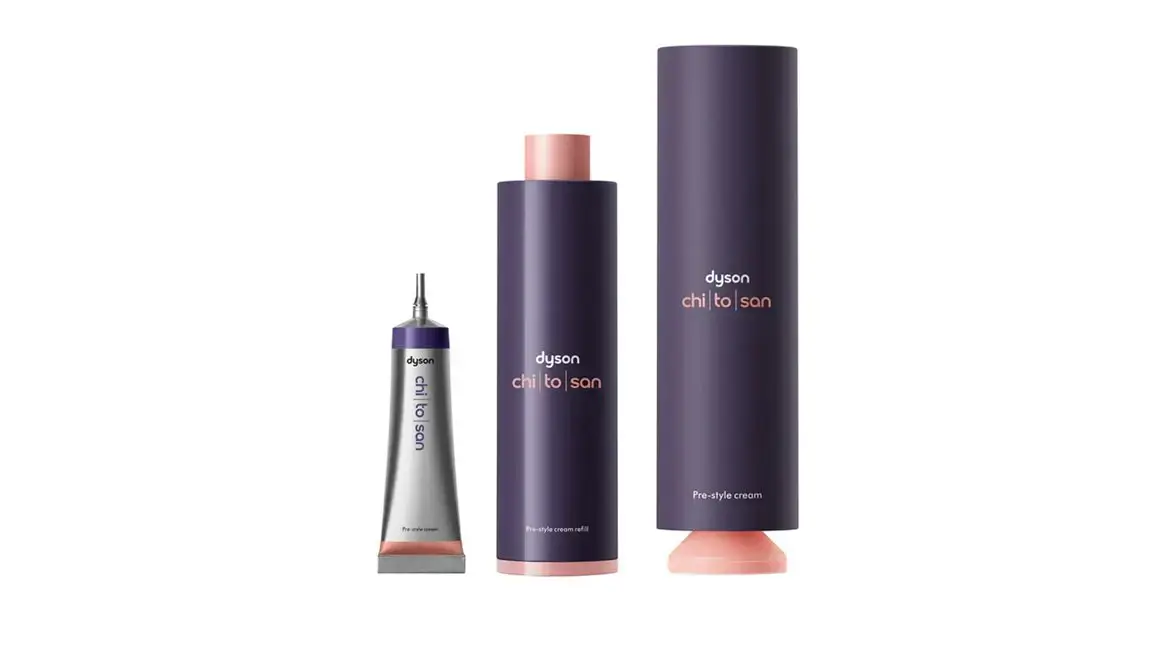 Крем для попередньої укладки прямого та хвилястого волосся Dyson Chitosan Pre-style cream Straight to wavy rich conditioning mini 15ml (505146-01)