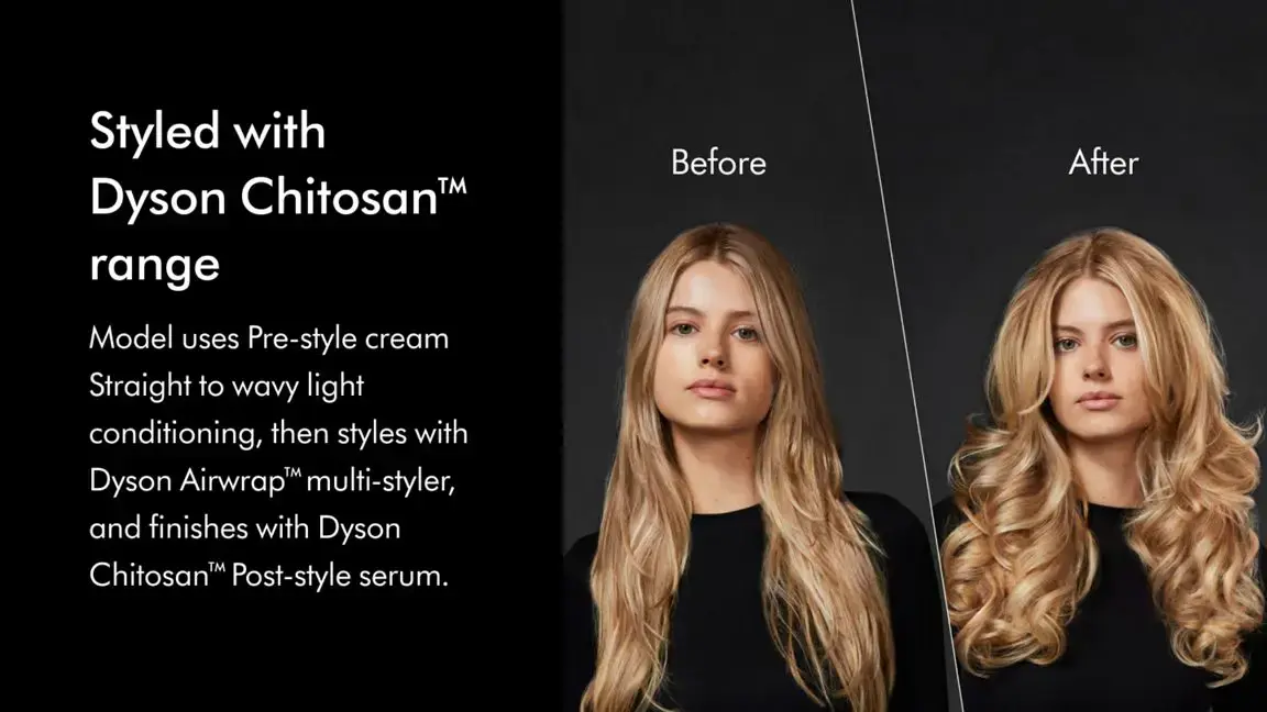 Крем для попередньої укладки прямого та хвилястого волосся Dyson Chitosan Pre-style cream Straight to wavy light conditioning mini 15ml (505145-01)