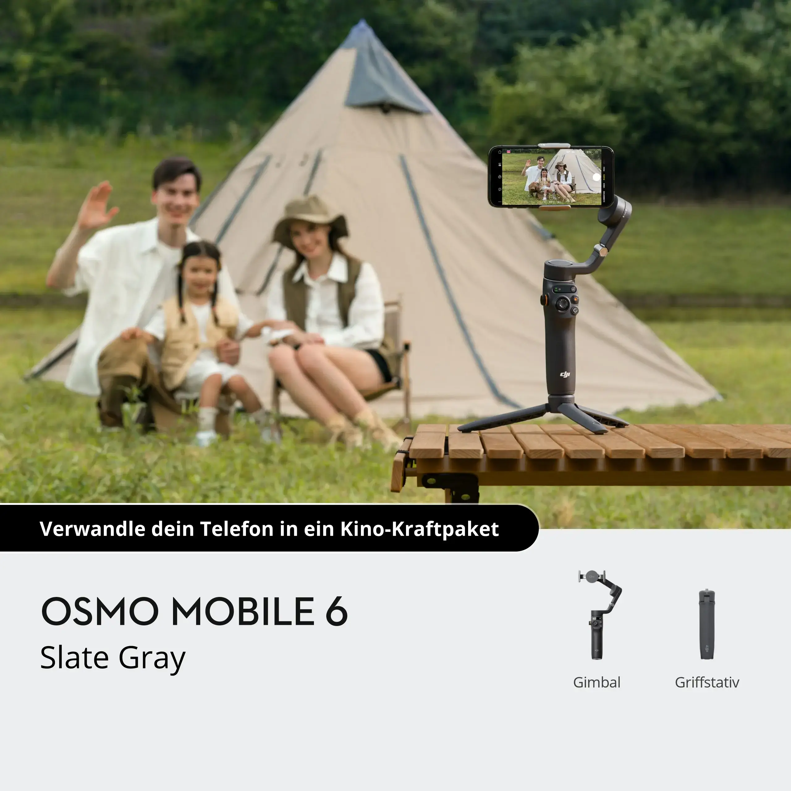 Монопод-стабилизатор DJI Osmo Mobile 6 - Slate Gray (CP.OS.00000213.01)