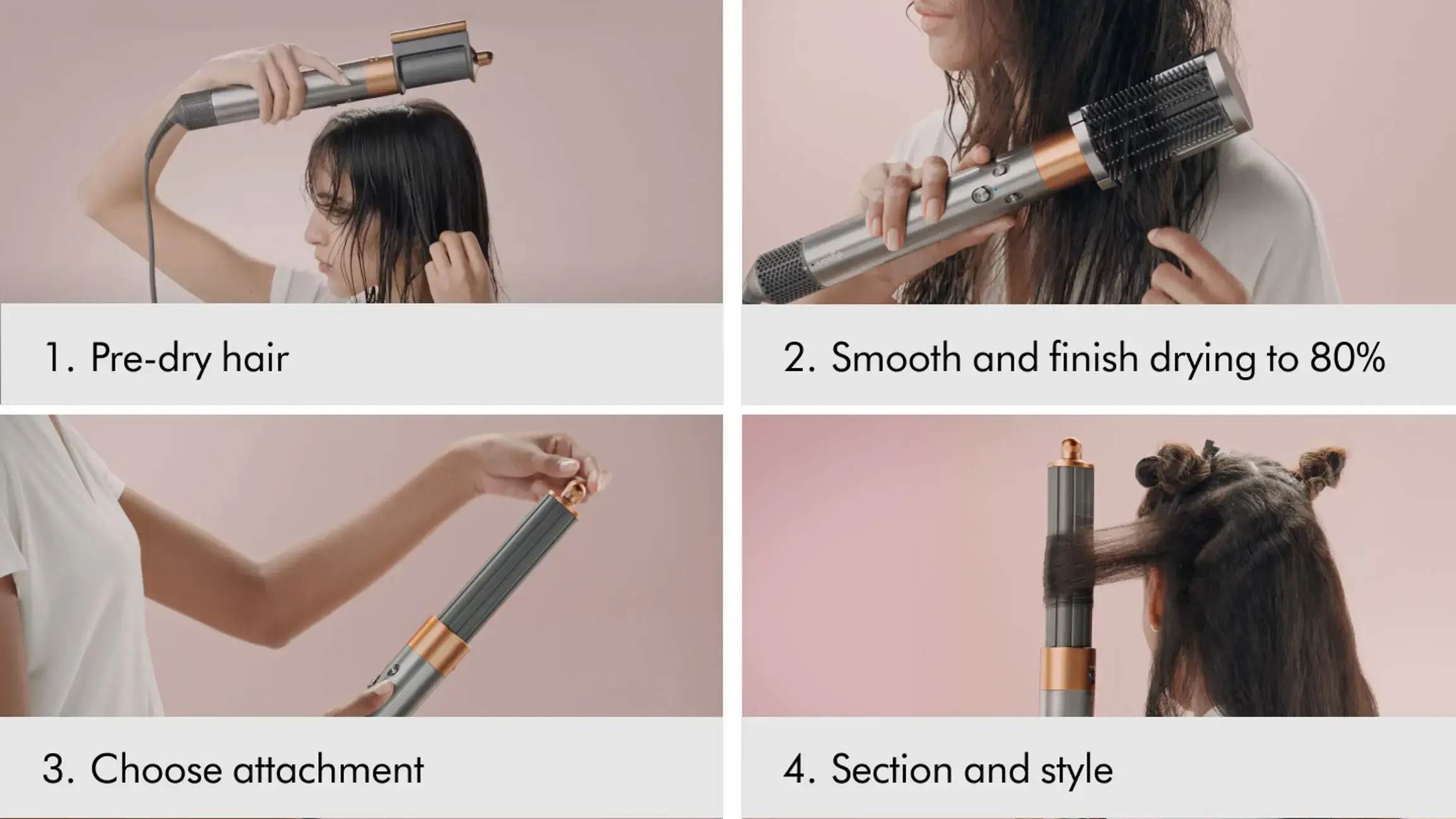 OPEN BOX Стайлер для довгого волосся Dyson Airwrap Long Volumise - Strawberry Bronze/Blush Pink (581840-01) EU
