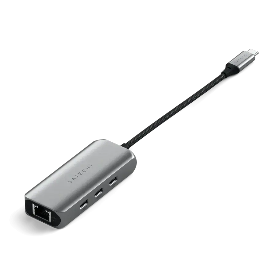 Многопортовый адаптер Satechi 4-In-1 USB-C Hub with 2.5 Gigabit Ethernet (ST-H3C25EM)