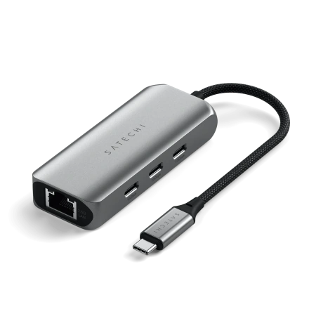 Многопортовый адаптер Satechi 4-In-1 USB-C Hub with 2.5 Gigabit Ethernet (ST-H3C25EM)