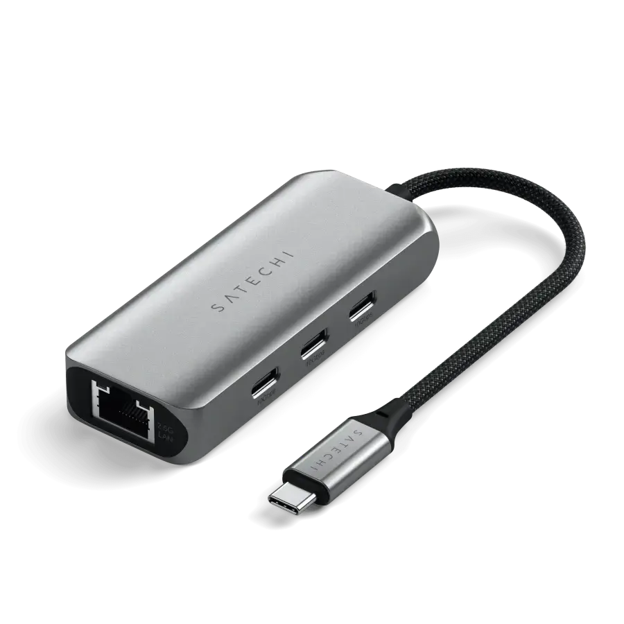 Многопортовый адаптер Satechi 4-In-1 USB-C Hub with 2.5 Gigabit Ethernet (ST-H3C25EM)