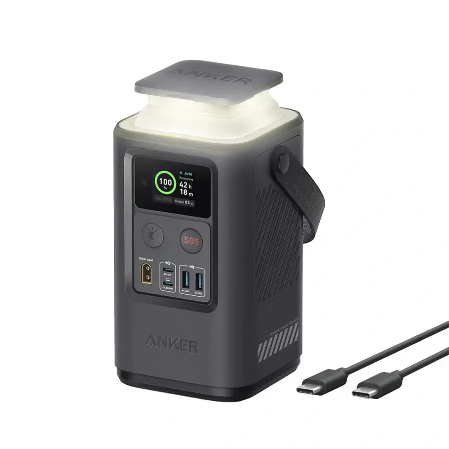 Портативное зарядное устройство с фонариком Anker 548 Power Bank [PowerCore Reserve 192Wh/60000mAh] - Gray (A12940A2, A1294062)