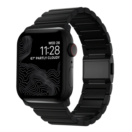 Ремінець NOMAD Titanium Band - Black Hardware для Apple Watch 42/44/45/49mm