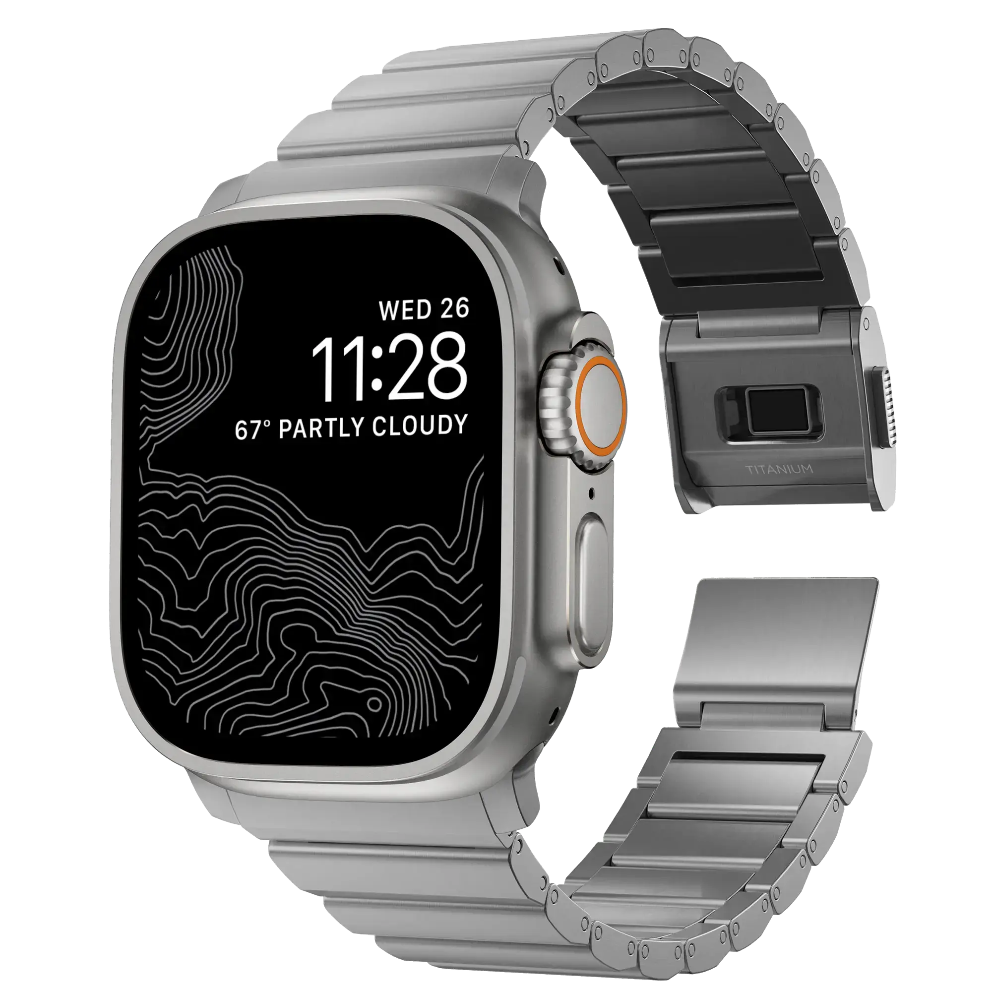 Ремешок NOMAD Titanium Band - Natural Hardware для Apple Watch 42/44/45/49mm