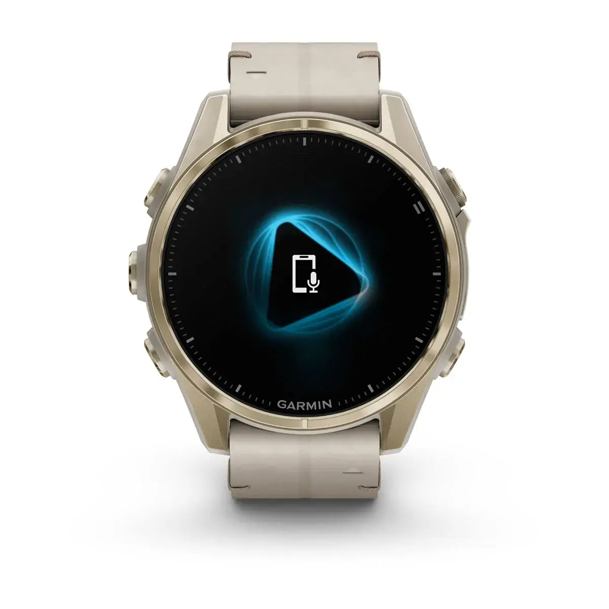 Смарт-годинник Garmin fenix 8 AMOLED 43 mm Sapphire, Mist Grey/Soft Gold with QuickFit Leather Strap 20 mm Limestone (010-02903-40)