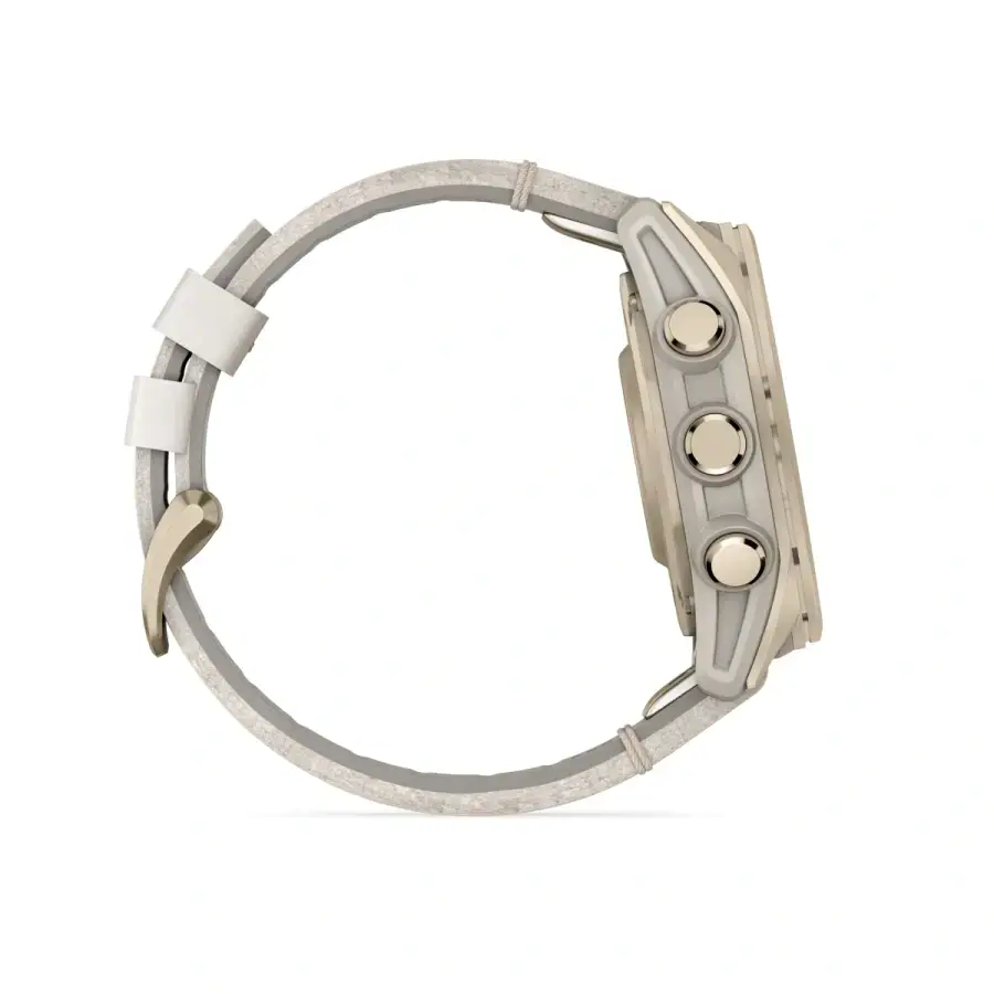 Смарт-годинник Garmin fenix 8 AMOLED 43 mm Sapphire, Mist Grey/Soft Gold with QuickFit Leather Strap 20 mm Limestone (010-02903-40)