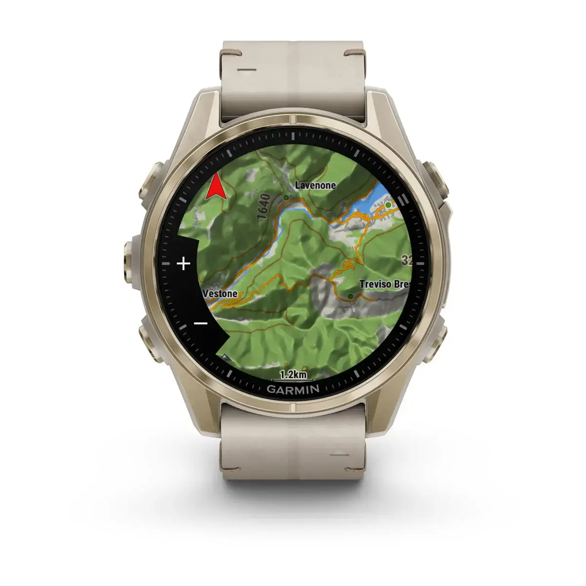 Смарт-годинник Garmin fenix 8 AMOLED 43 mm Sapphire, Mist Grey/Soft Gold with QuickFit Leather Strap 20 mm Limestone (010-02903-40)