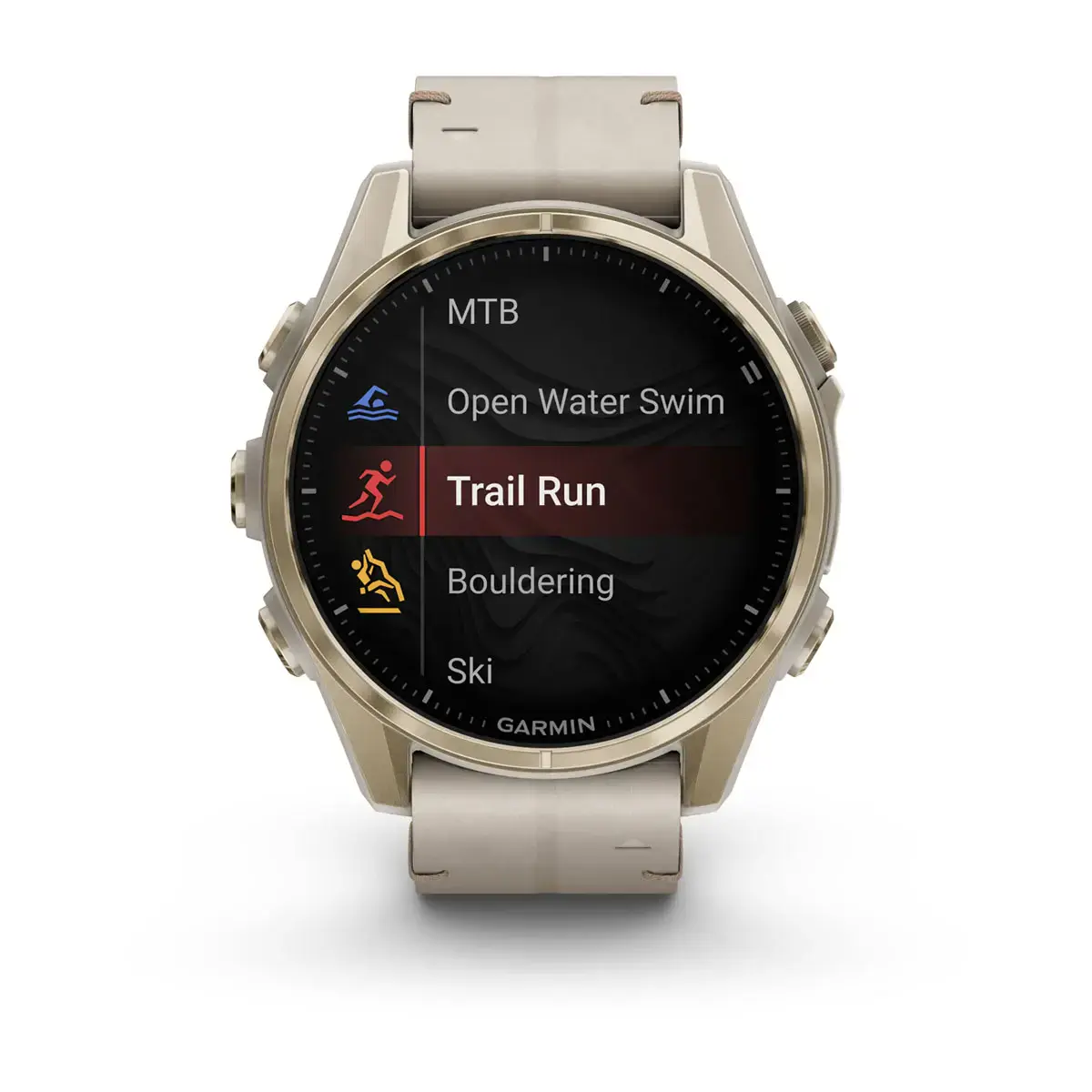 Смарт-годинник Garmin fenix 8 AMOLED 43 mm Sapphire, Mist Grey/Soft Gold with QuickFit Leather Strap 20 mm Limestone (010-02903-40)