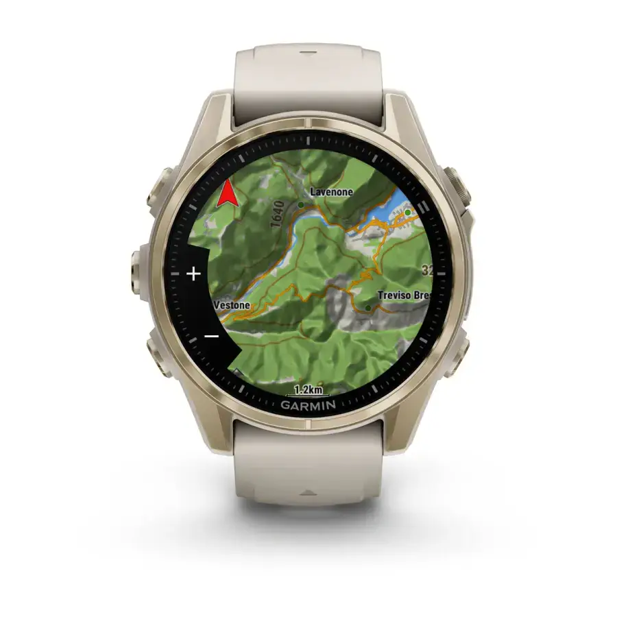 Смарт-часы Garmin fenix 8 AMOLED 43 mm Sapphire, Soft Gold with Fog Gray/Dark Sandstone Silicone Band (010-02903-10/11)