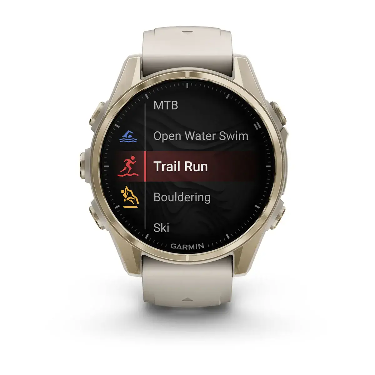 Смарт-годинник Garmin fenix 8 AMOLED 43 mm Sapphire, Soft Gold with Fog Gray/Dark Sandstone Silicone Band (010-02903-10/11)