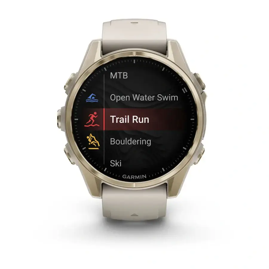Смарт-часы Garmin fenix 8 AMOLED 43 mm Sapphire, Soft Gold with Fog Gray/Dark Sandstone Silicone Band (010-02903-10/11)