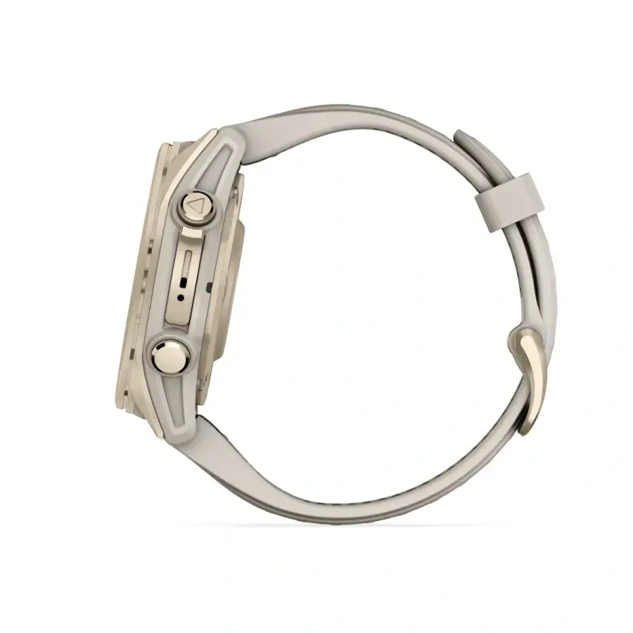 Смарт-часы Garmin fenix 8 AMOLED 43 mm Sapphire, Soft Gold with Fog Gray/Dark Sandstone Silicone Band (010-02903-10/11)